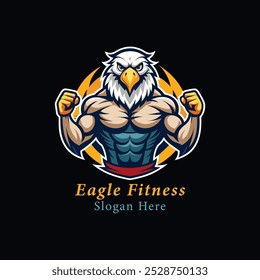 creative eagle gym fitness logo