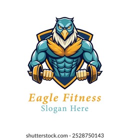 creative eagle gym fitness logo