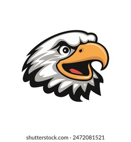 Creative eagle head mascot logo design template. Sports or e-sports mascot logo