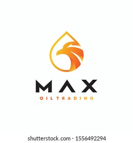 Creative Eagle Head for Oil Trading Logo Design