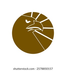 creative eagle logo design vector template, the eagle logo is circular. eps 10