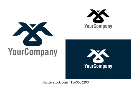 Creative eagle and phoenix logo design template. Creative vector emblem, for icon or design concept.