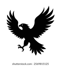 Creative eagle silhouette vector clip art design