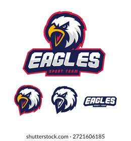 Diseño de logotipo de deporte de águila creativa Fondo blanco aislado