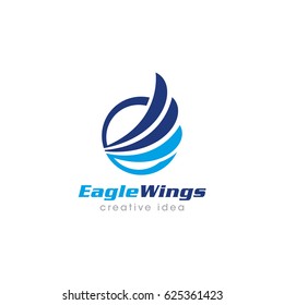 Creative Eagle Wing Concept Logo Design Template