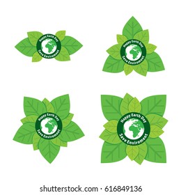 creative earth day sticker design