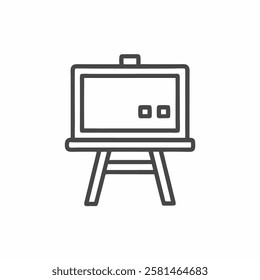 Creative easel illustration showcasing artistic expression and design in digital form, perfect for artists and educators alike