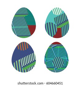 Creative Easter eggs. Vector template and design  elements.
