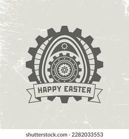 A creative Easter vector design template on construction and engineering theme.