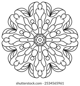 design de mandala criativo e fácil para colorir livro, arte de parede, hena e design de tatuagem, arte de mandala exclusiva para adultos e crianças livro de colorir
