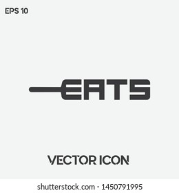 Creative "Eats" typographic vector logo.  Premium quality.