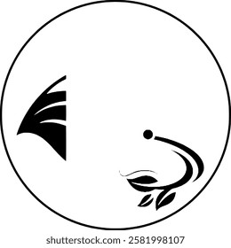 Creative echo friendly leaf logo design