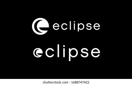 Creative eclipse for logo design concept editable