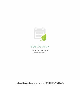 Creative eco agenda vector illustration isolated on background.