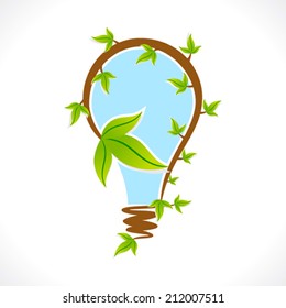 creative eco bulb or natural design concept vector