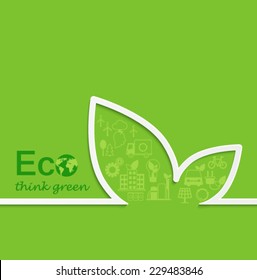 Creative eco concept design. Flat design.