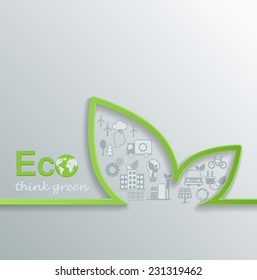Creative eco concept design. Flat design.