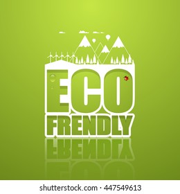 Creative Eco frendly lettering. Vector design, Can be used logo, slogan.