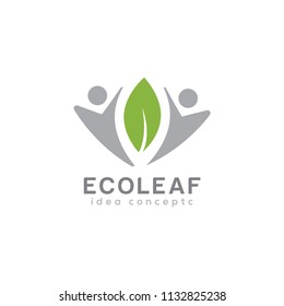 Creative Eco Leaf Concept Logo Design Template