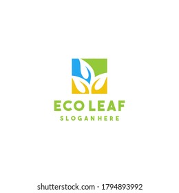 Creative eco leaf logo design
