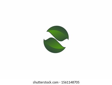 Creative Eco Leaf Logo. Green Vector Icon design