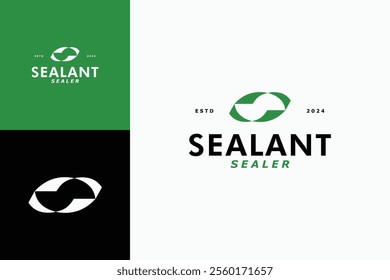 creative eco sealant symbol logo vector design template. silhouette initial S icon logo design vector ideas for sealer, epoxy, and waterproofing business