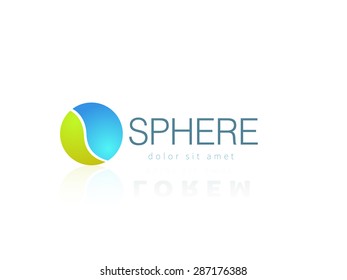 Creative eco sphere logo design. Trendy concept logotype for your company. Vector illustration.