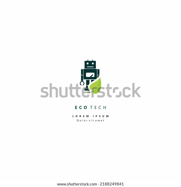 Creative eco tech vector illustration\
isolated on\
background.