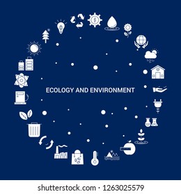 Creative Ecology and Enviroment icon Background
