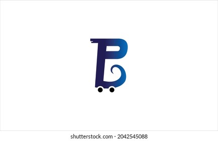 Creative E-Commerce logo design with pb letters.