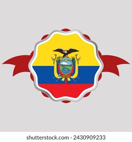 Creativo Ecuador Bandera Etiqueta Adhesiva Emblema