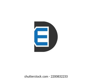 Creative ED And DE Abstract Initial Monogram Letter Alphabet Logo Design Vector Template.