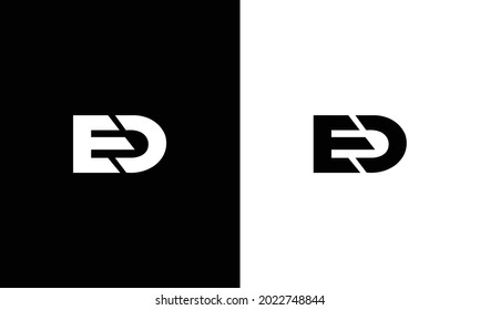 Creative ED Letter Logo Design Illustration svg