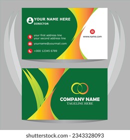 creative editable business card design colorful green white orange yellow vector arts