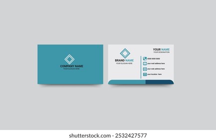 Creative editable business card with two color