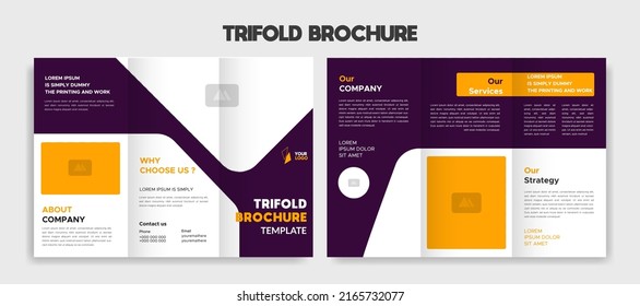 Creative Editable business trifold brochure design template