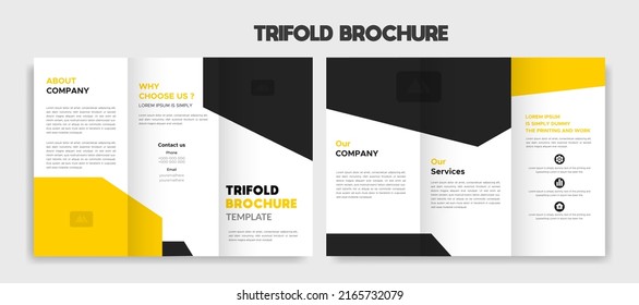 Creative Editable business trifold brochure design template