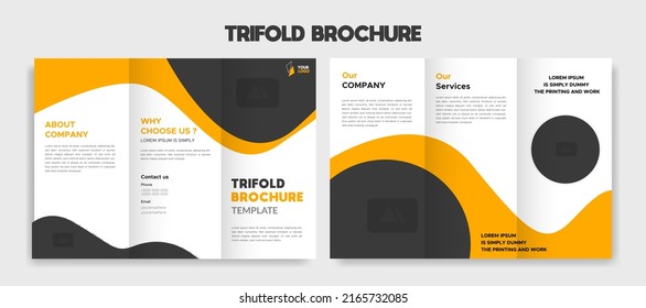 Creative Editable business trifold brochure design template