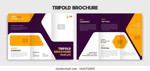 Creative Editable business trifold brochure design template