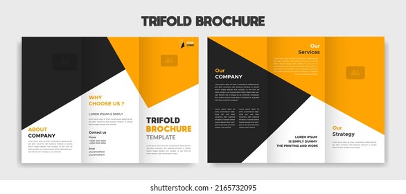 Creative Editable business trifold brochure design template