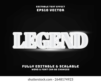 Vetor de efeito de texto antigo da legenda editável criativa