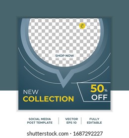 Creative Editable modern Social Media banner Template with empty abstract background. Anyone can use This Design Easily. Promotional web banner for social media. Big sale and discount promo.
