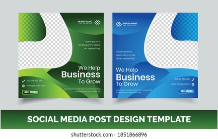 Creative editable social media post banner template design for digital marketing.  Business branding promotional web banner design vector. 