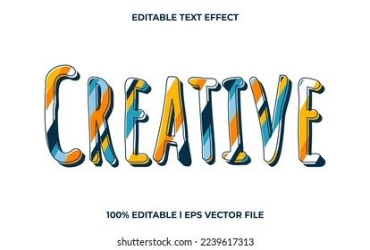 creative editable text effect, modern lettering typography font style, colorful 3d text for tittle