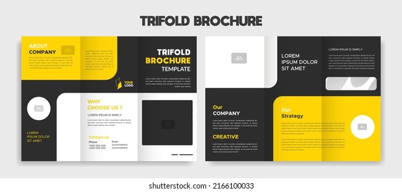 creative editable trifold brochure template design vector
