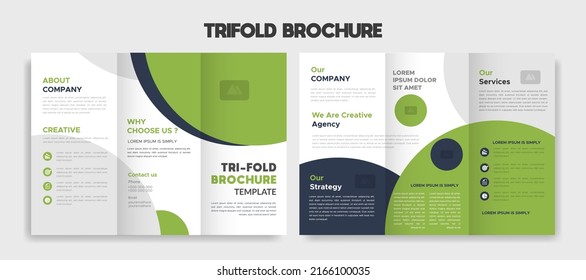 creative editable trifold brochure template design vector