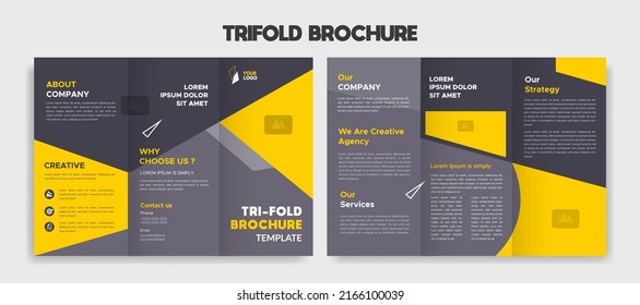 creative editable trifold brochure template design vector