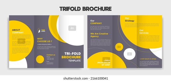 kreativ bearbeitbare Triple-Falz-Broschüre-Design-Vektorgrafik