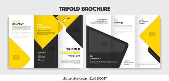 creative editable trifold brochure template design vector