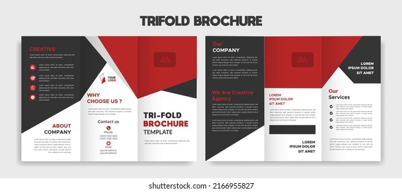 creative editable trifold brochure template design vector